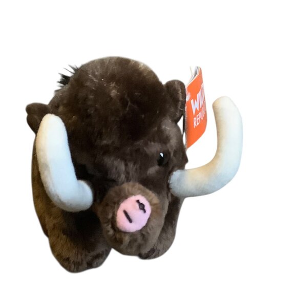 Wild Republic Pocketkins Eco Woolly Mammoth Plush Toy 8” Made Recycled Plastic - Picture 2 of 7